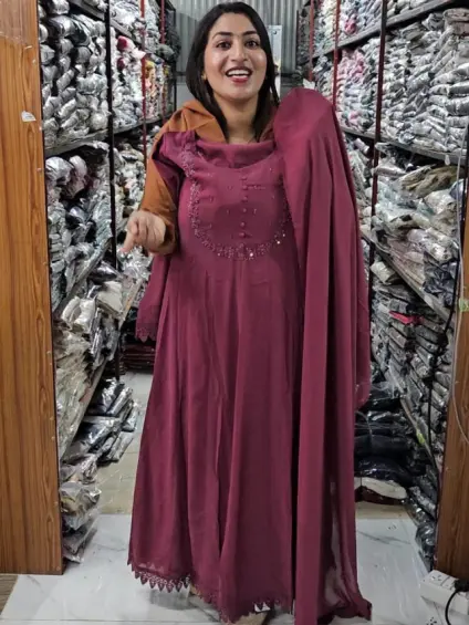 white christmas dresses Black Modal Chanderi Printed Kali Cut Kurti with Sequins Embroidery Work XL
